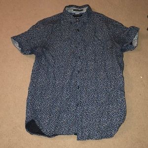 Slim fit trendy flower shirt